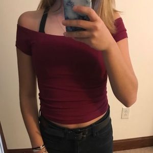 Red crop top